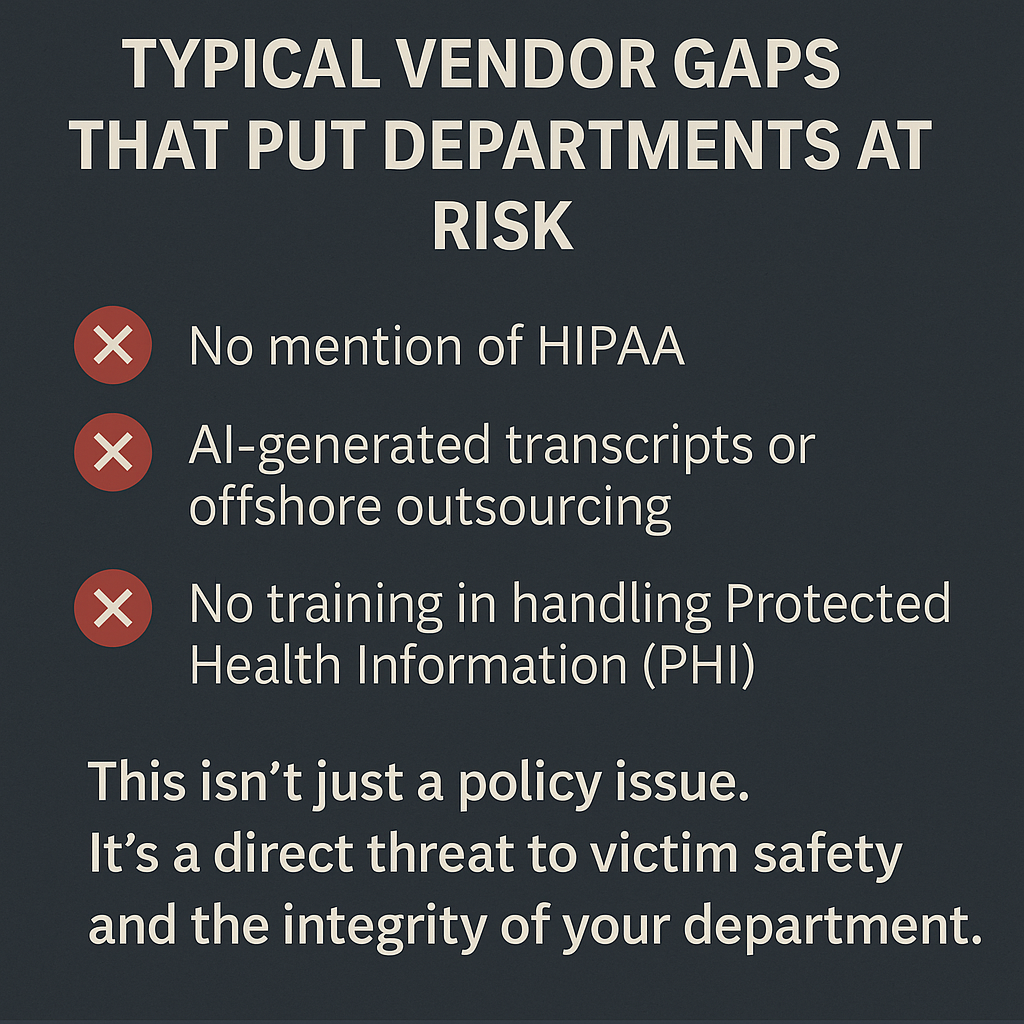 4. Vendor Gaps Threatening Department Security