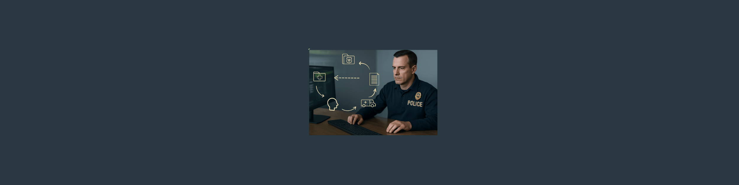 Image 1 - officer reading the file